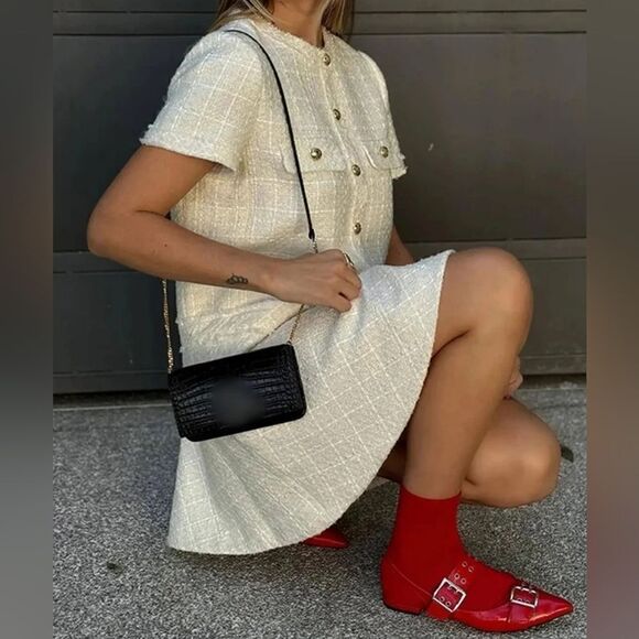 BLoggers fav Zara SHORT STRUCTURED DRESS ZW COLLECTION - Picture 6 of 6